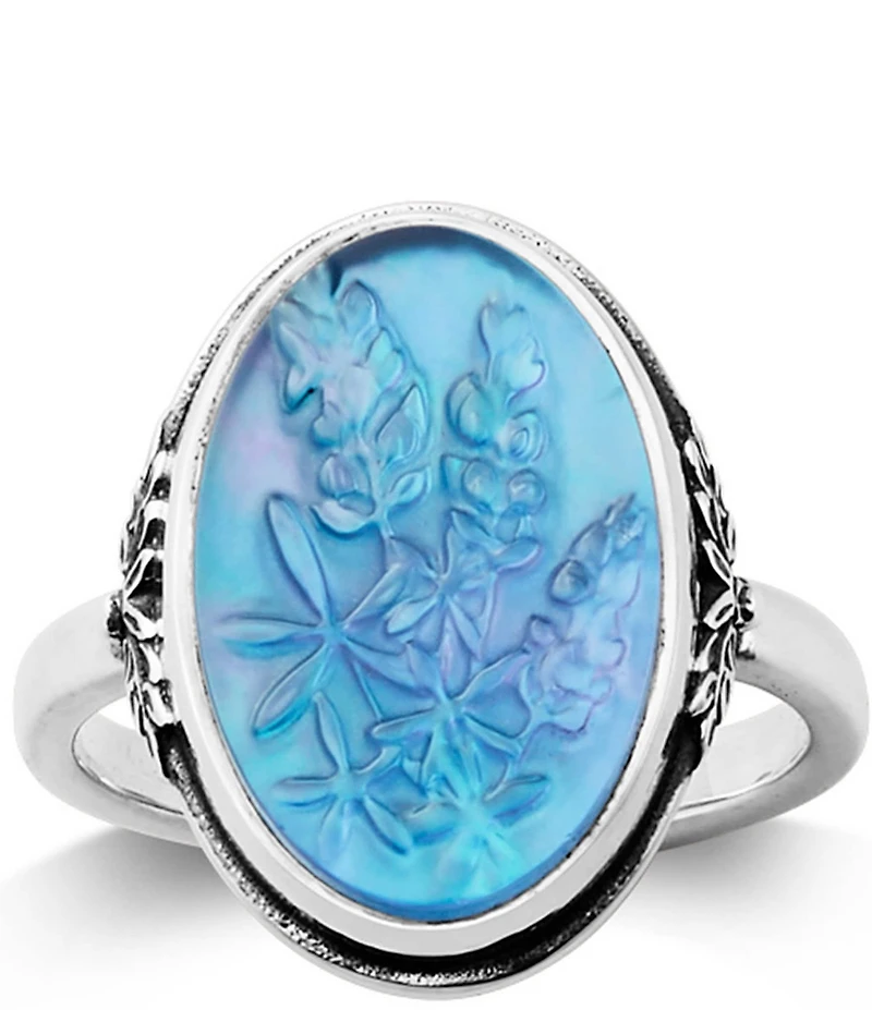 James Avery Bluebonnet Sculpted Gemstone Band Ring