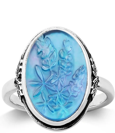 James Avery Bluebonnet Sculpted Gemstone Band Ring