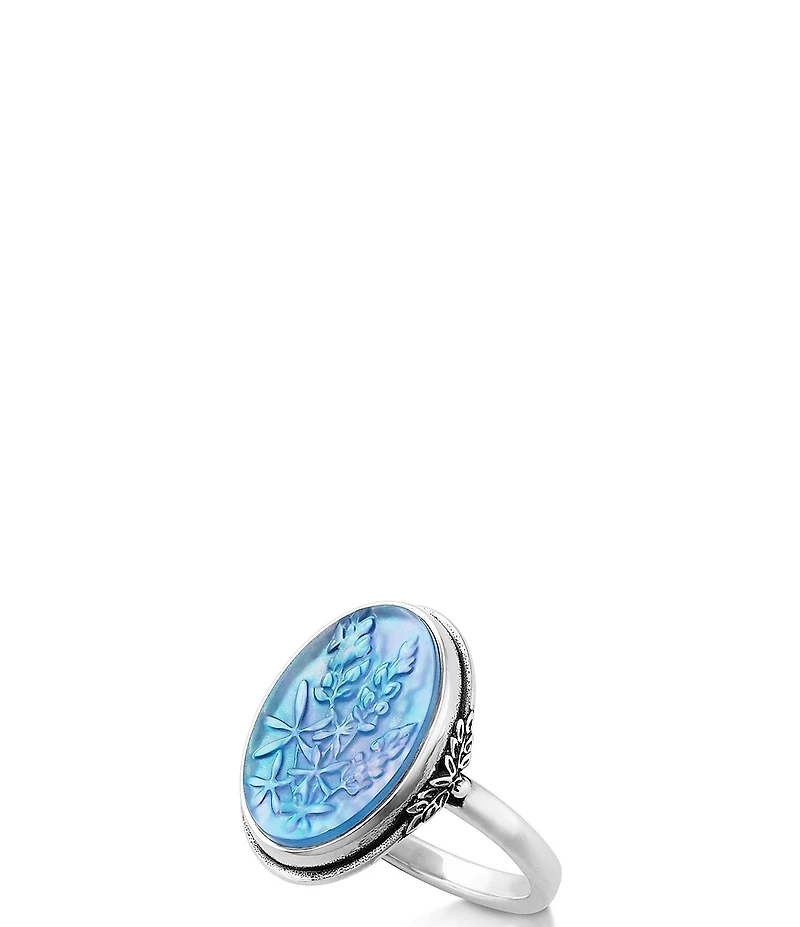 James Avery Bluebonnet Sculpted Gemstone Statement Ring