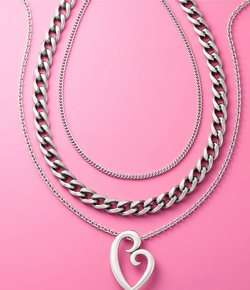 James Avery Bold Curb Chain Toggle Necklace