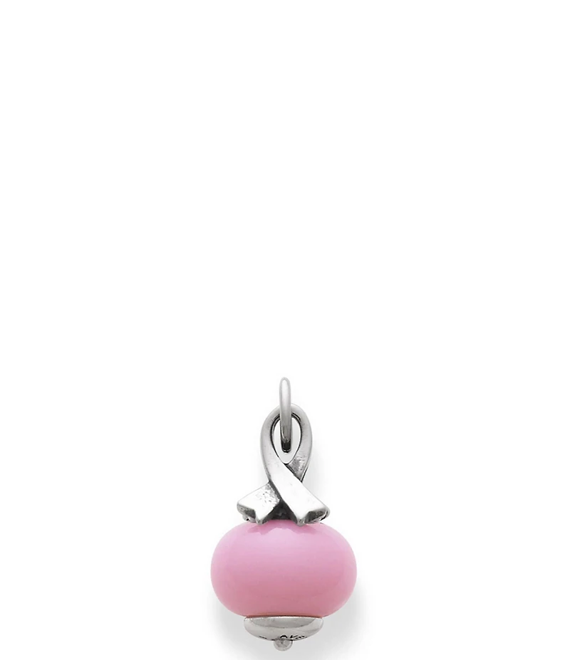 James Avery Breast Cancer Awareness Ribbon Finial with Pink Charm