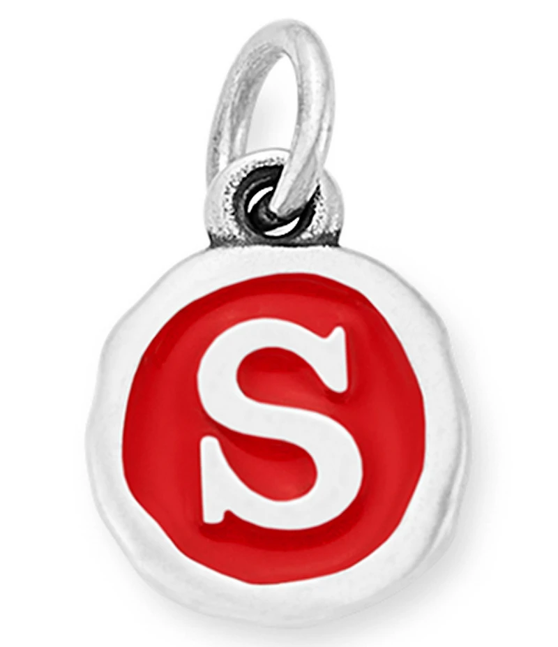 James Avery Red Enamel Initial Charm