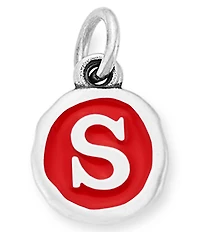 James Avery Red Enamel Initial Charm
