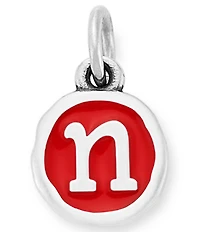 James Avery Red Enamel Initial Charm