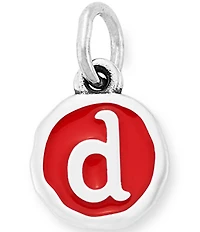 James Avery Red Enamel Initial Charm