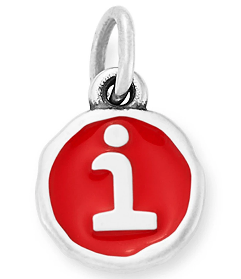 James Avery Red Enamel Initial Charm