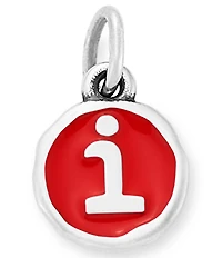 James Avery Red Enamel Initial Charm