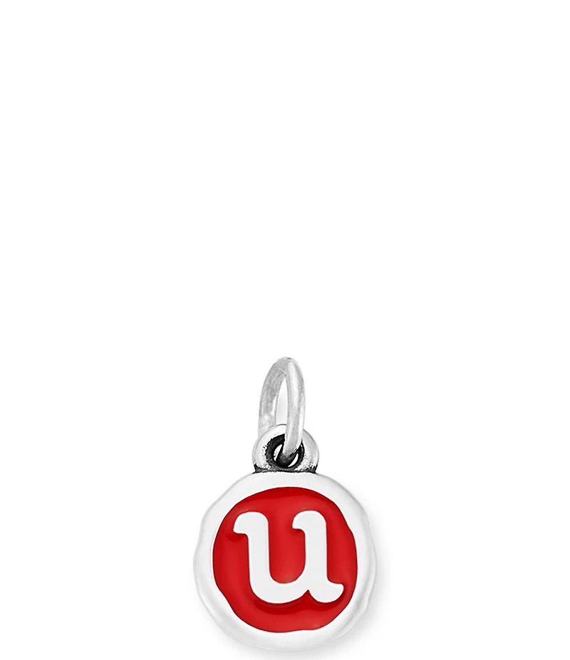 James Avery Red Enamel Initial Charm