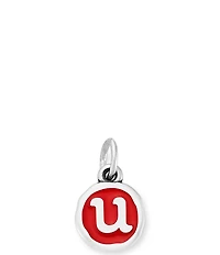 James Avery Red Enamel Initial Charm