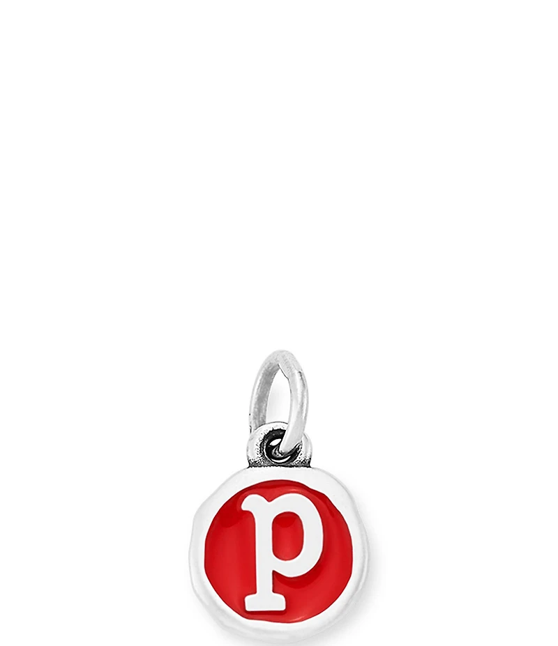 James Avery Red Enamel Initial Charm