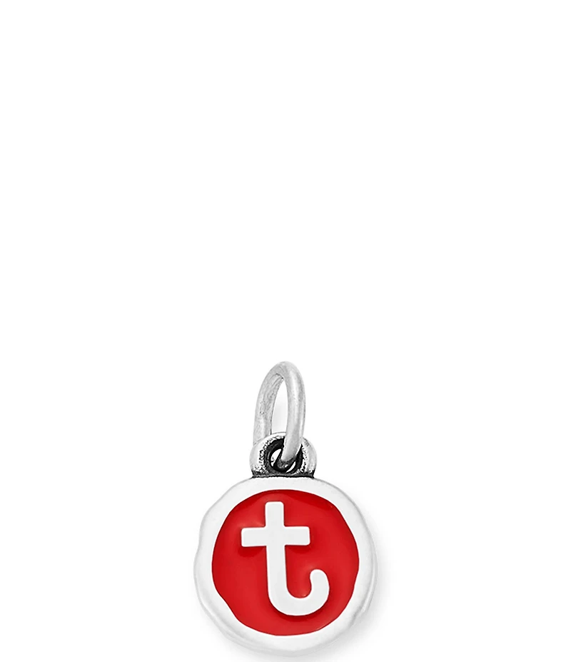 James Avery Red Enamel Initial Charm