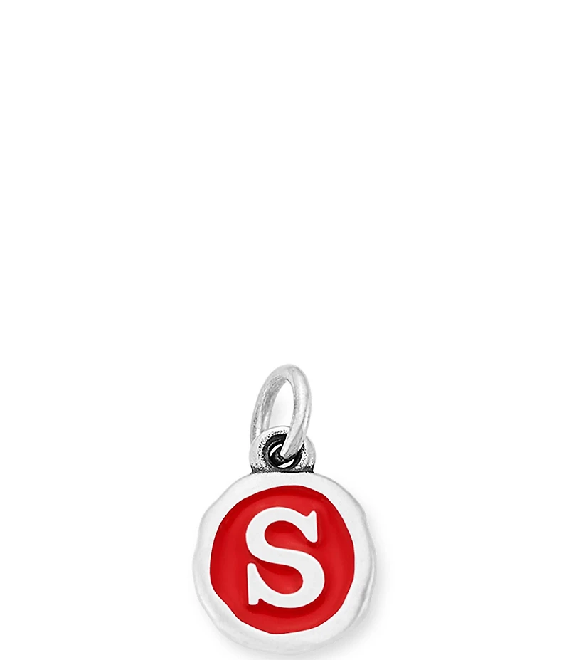 James Avery Red Enamel Initial Charm