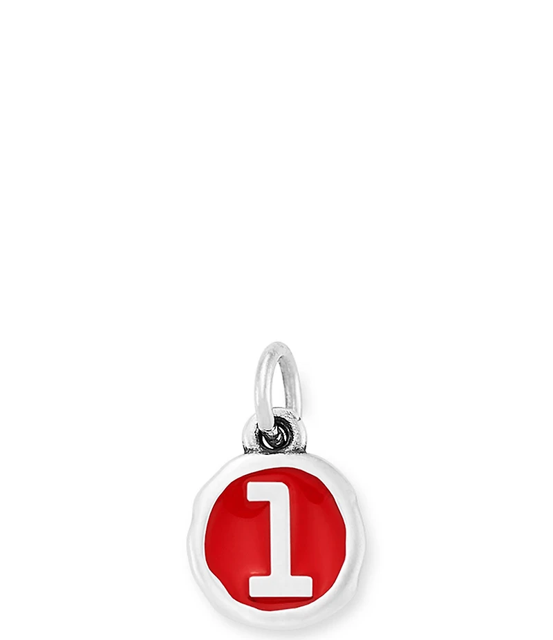 James Avery Red Enamel Initial Charm