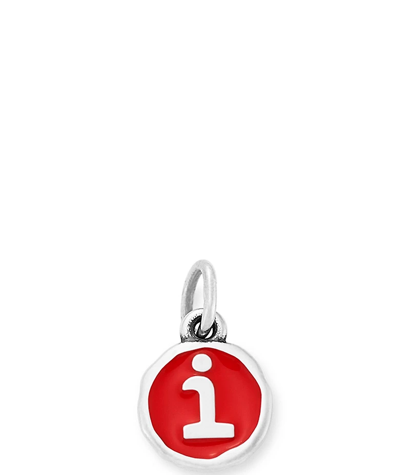 James Avery Red Enamel Initial Charm