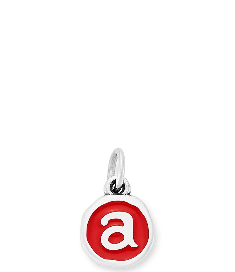 James Avery Red Enamel Initial Charm