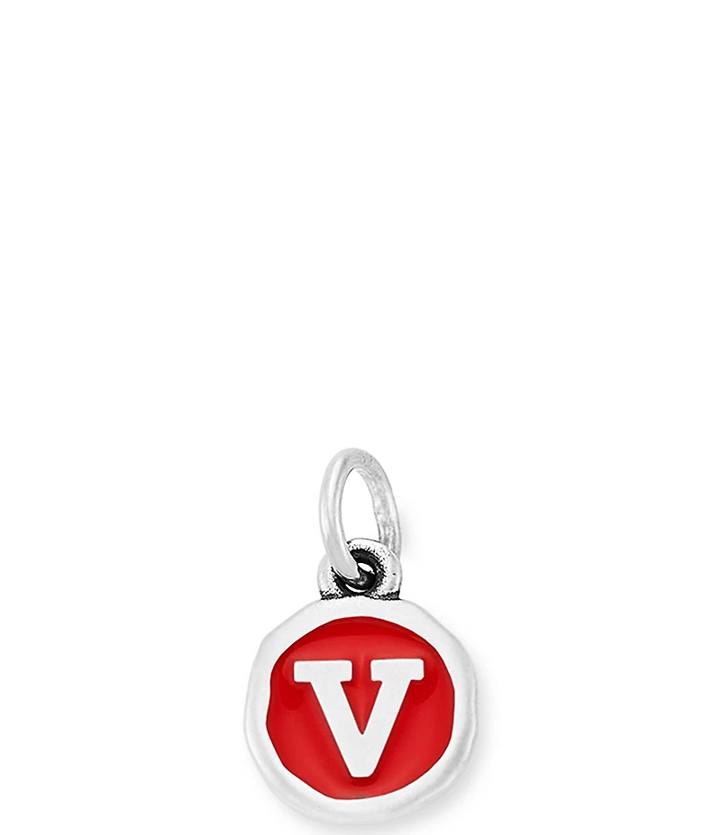 James Avery Red Enamel Initial Charm