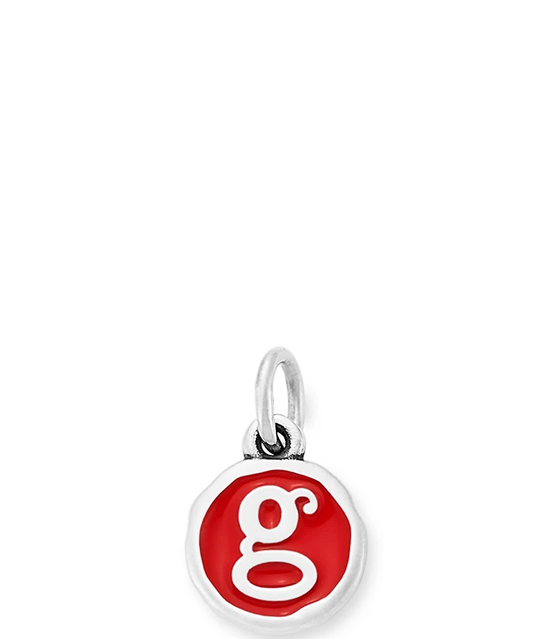 James Avery Red Enamel Initial Charm
