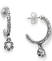 James Avery Cherished Lab-Created Birthstone Sterling Silver Hoop Earrings