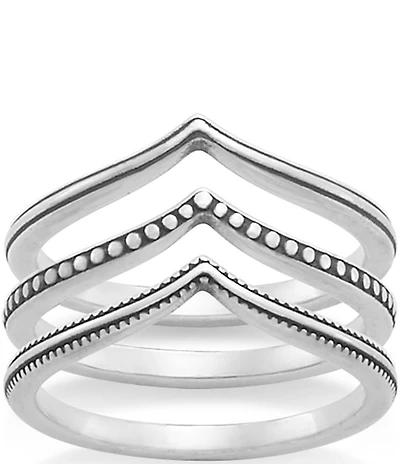 James Avery Chevron Ring Set