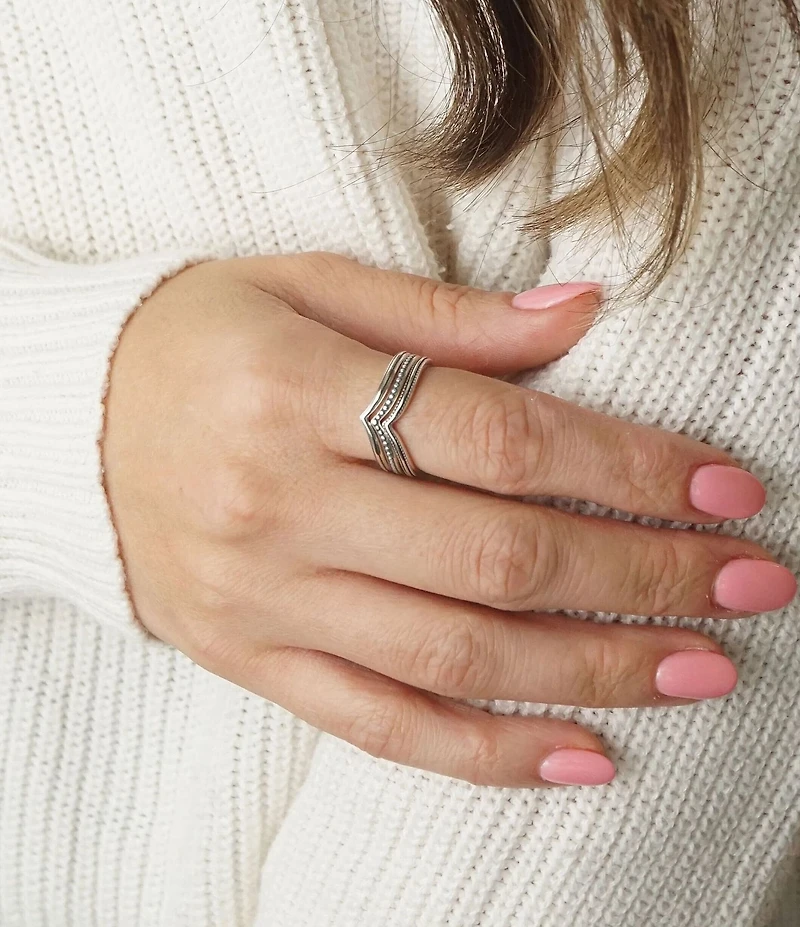 James Avery Chevron Ring Set