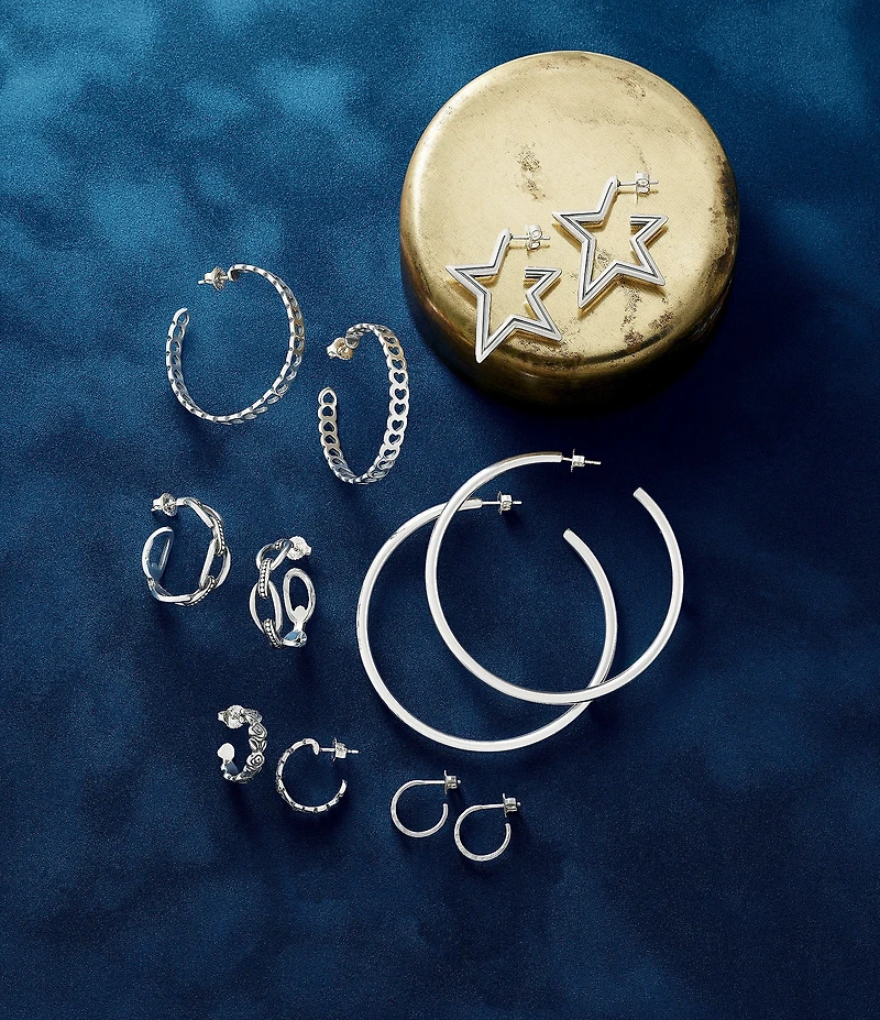 James Avery Classic Hammered Small Hoop Earrings