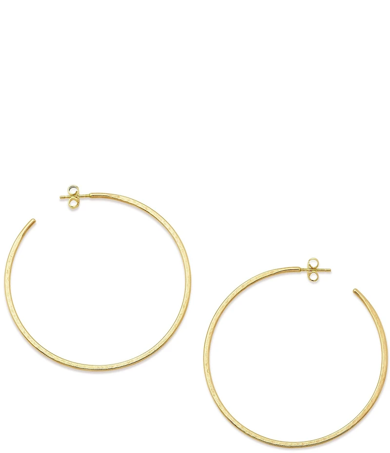 James Avery Classic 14K Gold Hammered Hoop Earrings