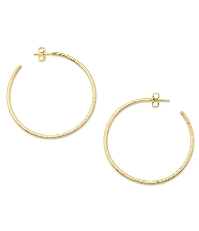 James Avery Classic 14K Gold Hammered Hoop Earrings, Large