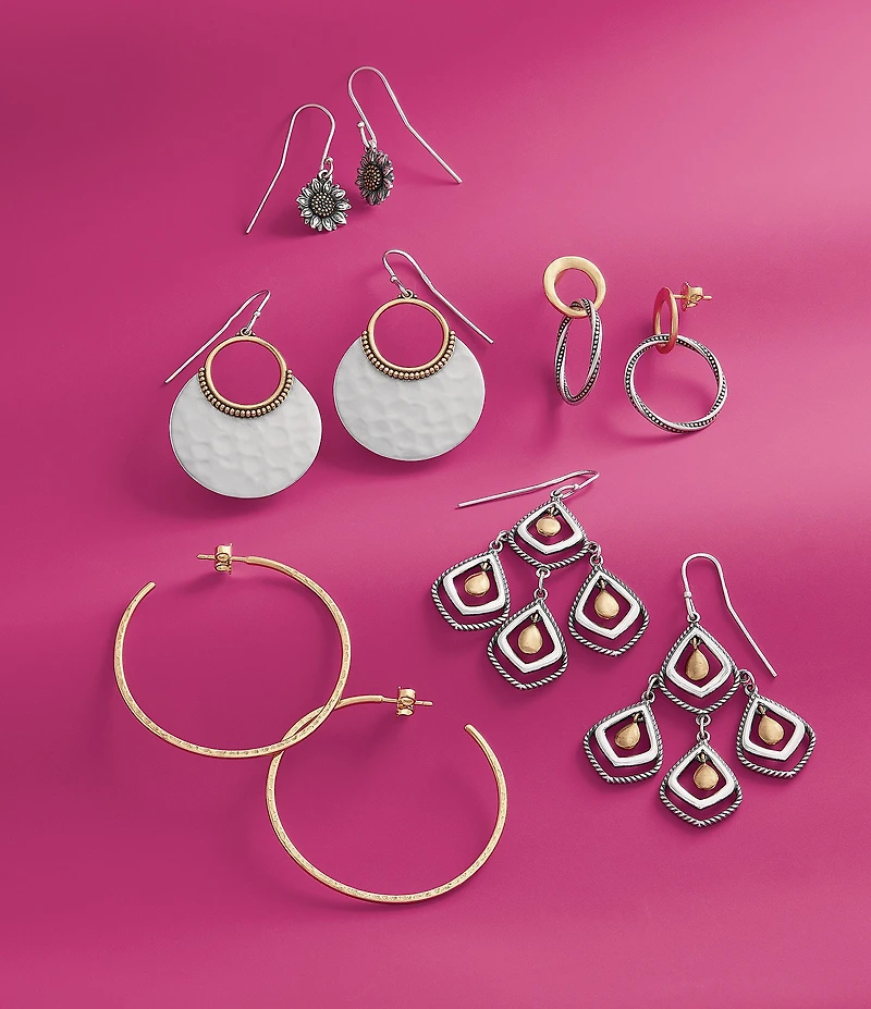 James Avery Classic 14K Gold Hammered Hoop Earrings, Large