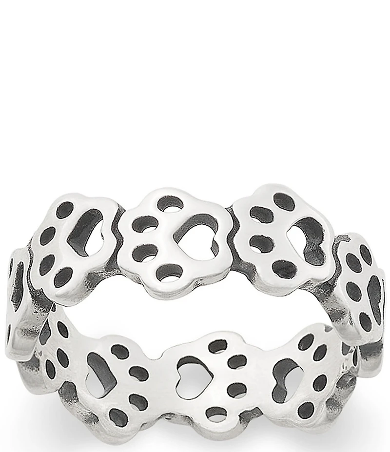 James Avery Connected Paw Prints Novelty Band Ring