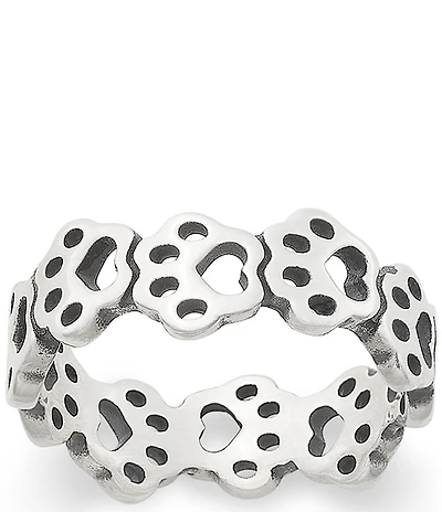James Avery Connected Paw Prints Novelty Band Ring