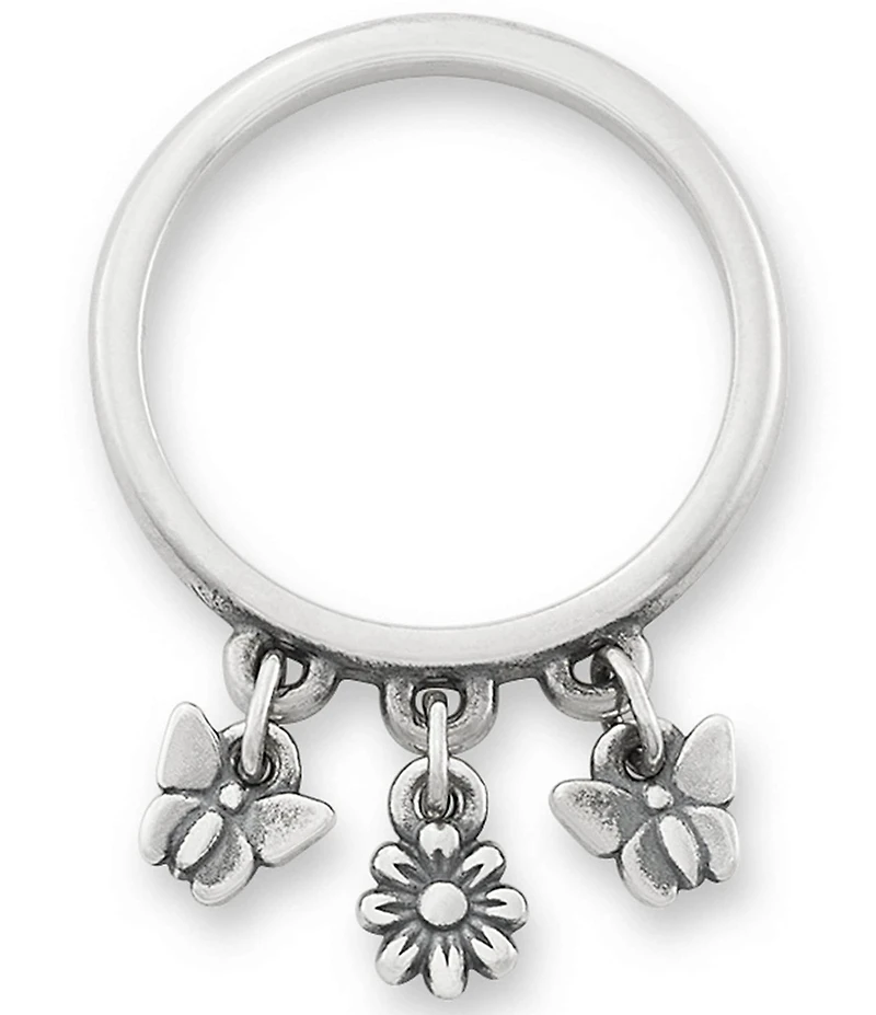 James Avery Daisy and Butterflies Dangle Band Ring