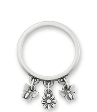 James Avery Daisy and Butterflies Dangle Band Ring