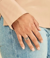 James Avery Daisy and Butterflies Dangle Band Ring