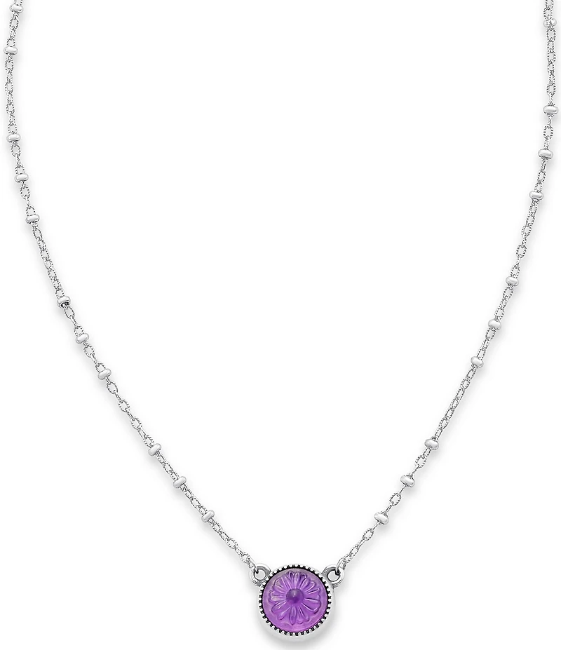 James Avery Daisy Sculpted Lab-Created Gemstone Necklace