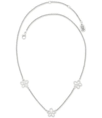 James Avery Daisy Station Charm Sterling Silver Holder Necklace