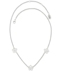 James Avery Daisy Station Charm Sterling Silver Holder Necklace