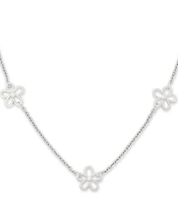 James Avery Daisy Station Charm Sterling Silver Holder Necklace
