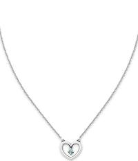 James Avery Dancing Gemstone Heart Short Pendant Necklace