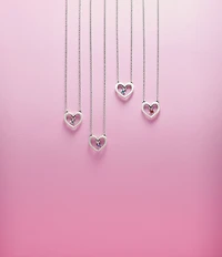 James Avery Dancing Gemstone Heart Short Pendant Necklace