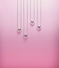 James Avery Dancing Gemstone Heart Short Pendant Necklace