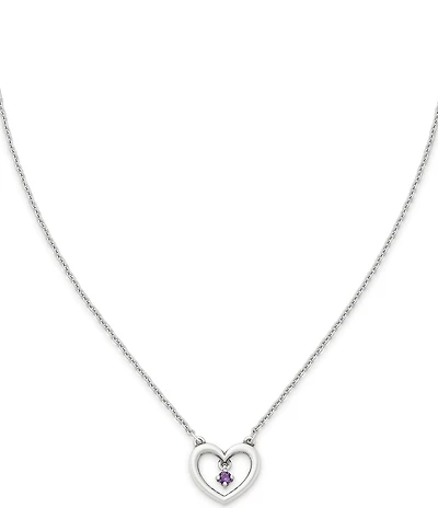 James Avery Dancing Gemstone Heart Short Pendant Necklace