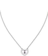 James Avery Dancing Gemstone Heart Short Pendant Necklace