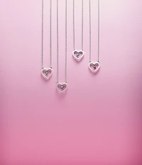 James Avery Dancing Gemstone Heart Short Pendant Necklace