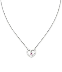 James Avery Dancing Gemstone Heart Short Pendant Necklace