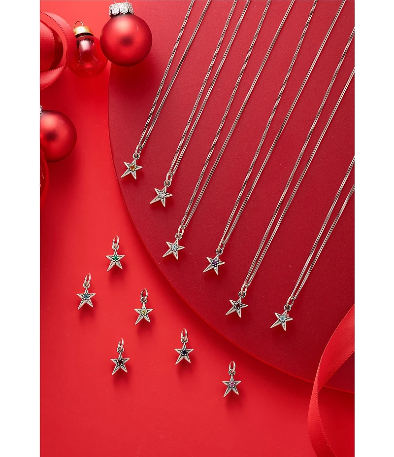 James Avery Birthstone Shining Star Pendant Charm