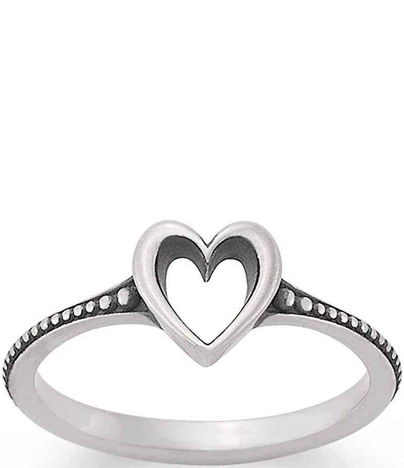 James Avery Delicate Beaded Heart Ring
