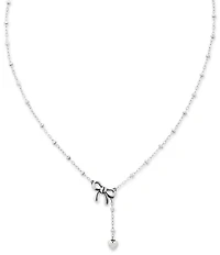 James Avery Delicate Bow and Heart Lariat Necklace