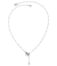 James Avery Delicate Bow and Heart Lariat Necklace