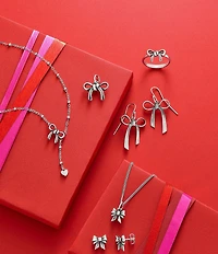 James Avery Delicate Bow and Heart Lariat Necklace