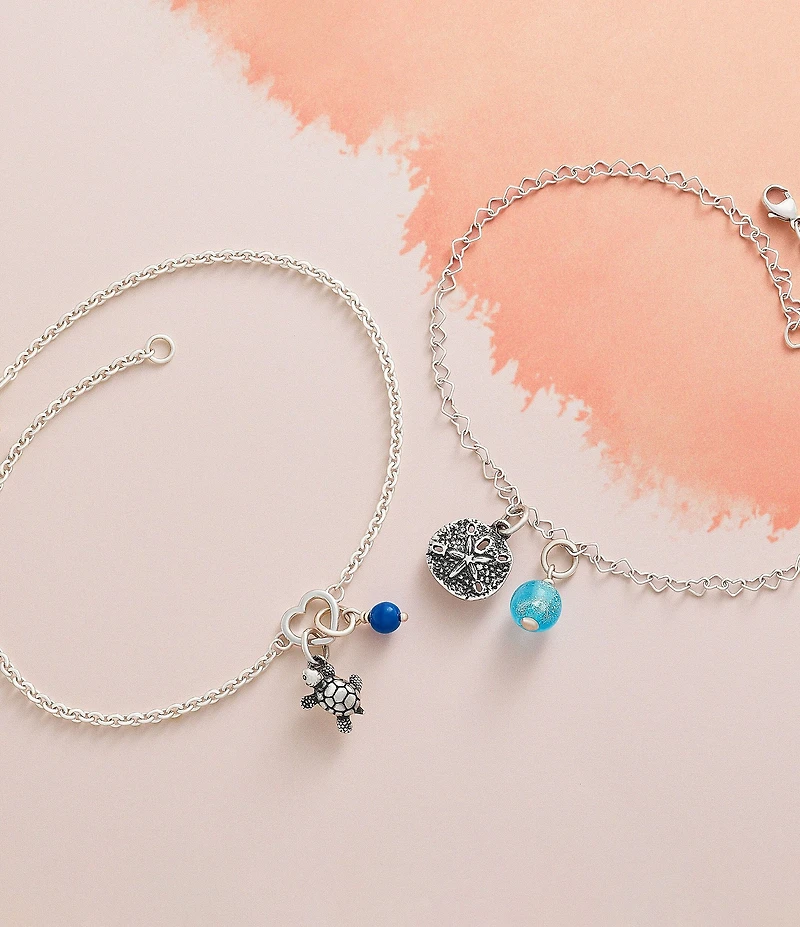 James Avery Delicate Connected Hearts Chain Anklet